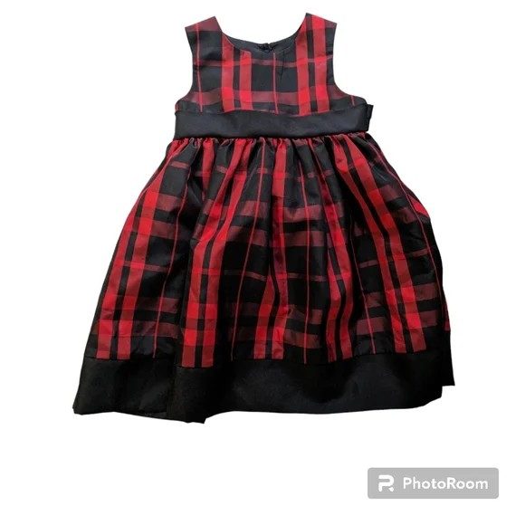 Girls Plaid Dress. Red and Black. 2T. Marmellata - Picture 3 of 9